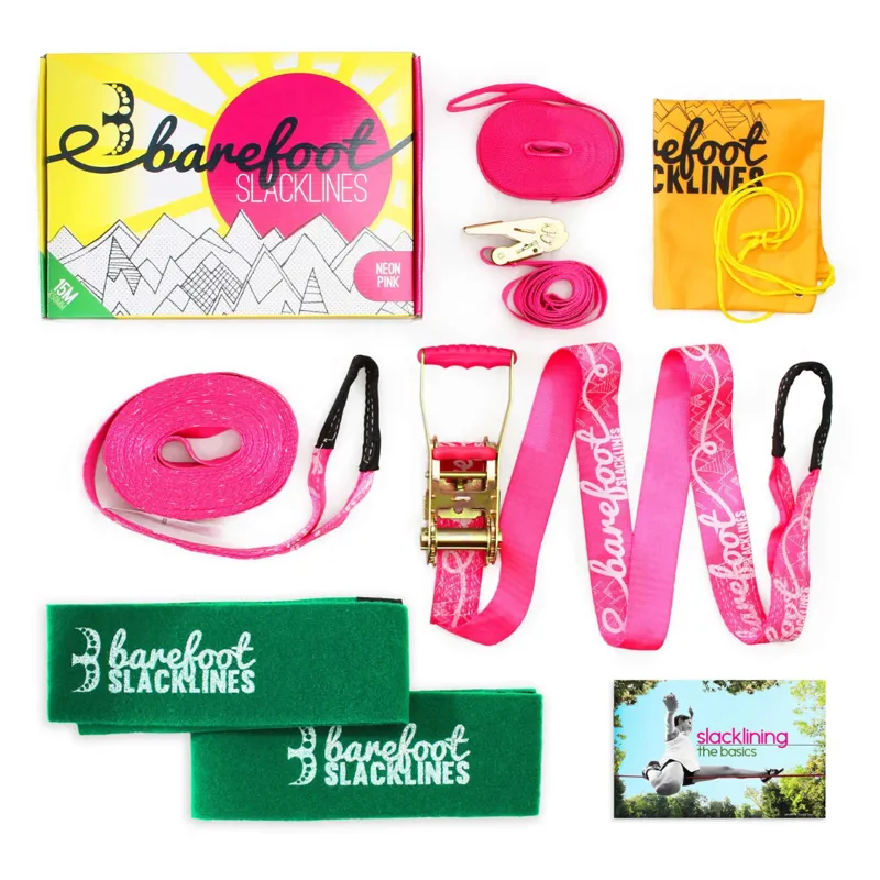 Barefoot Slackline  Beginner Package - Pink